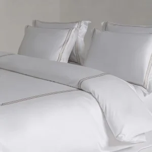 Hotel 4PCS Bedding Set Skin Friendly Deep Pocket Fitted Sheet 100% Egyptian Cotton Embroidered Flat Sheet with Pillowcase