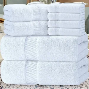 Hotel Beach Home Use Luxury White Bath Hand Towel Wash Cloths 100% Cotton Soft Comfortable
