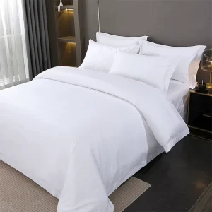 Hotel Bed Linen Bedding Set Flat Fitted Sheet Bedsheet With 2 Pillow Case