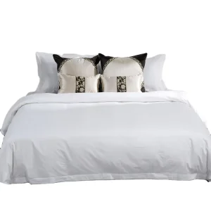 Hotel Bedding Fitted Sheet Duvet Cover Pillowcase Percale Wrinkle Resistant with Custom Size