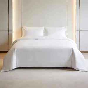 Hotel Bedding Set Cotton Queen Size Solid Breathable for Hospitality Wedding Spa