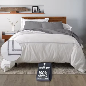 Hotel Bedding Set CottonBedding Set Embroidery Luxury Breathable 100% Cotton Percale Embroidery Bedding Set