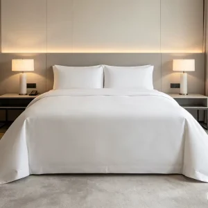 Hotel Bedding Set Luxury 100% Cotton White OEKO Tex 100 Factory Direct for Spa Hospitality