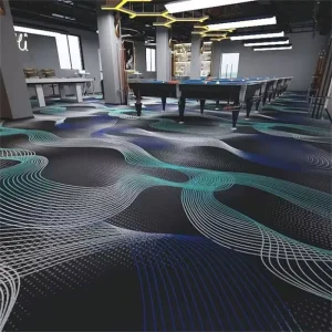 Hotel Billiard Room Custom Pattern Printed Carpet Fire Resistant Wall to Wall Carpet
