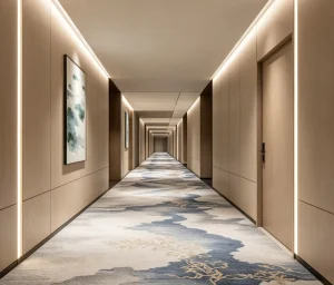 Hotel Broadloom Carpet 3.66m Back Nylon Sound Absorb Anti Static Commercial Renovator Ballroom Carpet