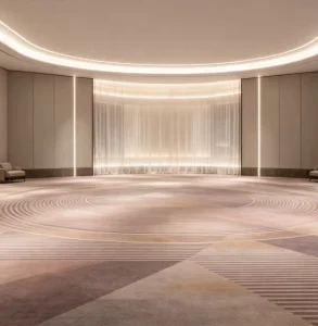Hotel Broadloom Custom Jacquard Wall Carpet 4m Woven Back Nylon Stain Resistant Factory Direct Supply Lobby Guest Room