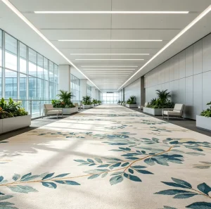 Hotel Broadloom Jacquard Carpet 4m Woven Back Nylon Fire Resistant Anti Slip Commercial Renovator Banquet Space