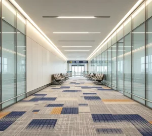 Hotel Broadloom Jacquard Floor Carpet 4m Fabric Back Nylon Sound Absorbing OEM ODM Custom Banquet Lobby Area