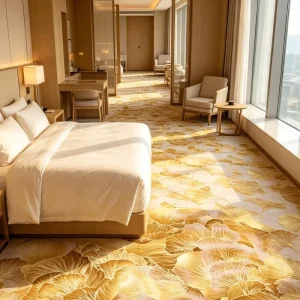 Hotel Bulk Order Trader Nylon Full Paving Guest Room Carpet Flame Safe Sound Absorb Wear Resistant Custom Art Free Sample