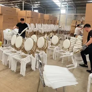 Hotel Chairs Party Metal Banquet Wedding Chair Sashes