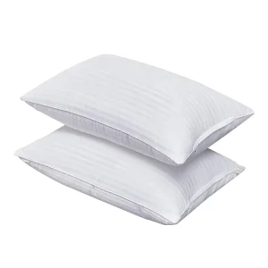Hotel Collection Bed Pillows Set of 2 Luxury Gel Plush Super Soft Down Alternative Microfiber Filling for Neck Support