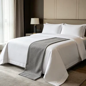 Hotel Collection Bedding Set 100% Cotton White Custom Oeko Tex for Hospitality Spa