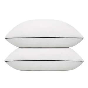 Hotel Collection Cooling 2 Pack Standard Size Super Soft Alternative Microfiber Filled Back Stomach Side Bed Pillows