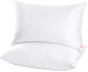 Hotel Collection Neck Support Bed Pillows for Side Back Sleepers 2 Pack Queen Size Super Soft Alternative Cooling Breathable