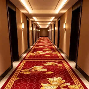 Hotel Corridor Engineering Contractor Polyester Wall to Wall Carpet Anti-slip Custom Pictures Free Sample Bulk Hotel Resale