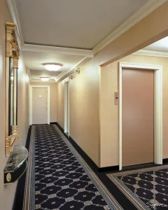 Hotel Corridor Printed Cut Pile Floor Carpet Nylon Polypropylene Roll Reversible Washable Anti static Abrasion Resistant