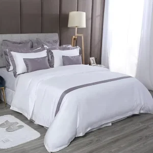 Hotel Cotton Bedding Set Pillow Case Bed Sheet Quilt Duvet Cover White Bedclothes Cotton for Hotel