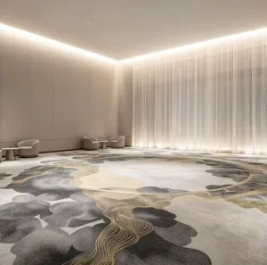 Hotel Custom Wall to Wall Tufted Carpet 4m Action Back Nylon Heavy Traffic Stain Resistant Distributor Ballroom Guest Room Floor