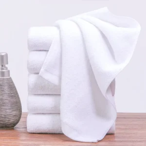 Hotel Custom made Pure Cotton Towels White Custom logo Hand Towels Massage and Spa Towel Set