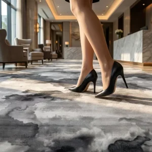 Hotel Embassy Residence Carpet Wall Axminster Woven Polyester Nylon Dense Cut Pile Water Resistant Soundproof Fire