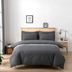 Hotel Exclusive Hospital Luxury 3 Pcs Bedding Set High Thread Count Cotton Wrinkle-Resistant Soft Duvet Cover Breathable