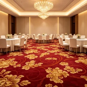 Hotel Fit out Firm Polyester Wall to Wall Carpet Fire Safe Anti wear Free Sample Custom Pattern Banquet Hall