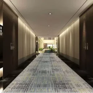 Hotel Full Renovation Builder Wall to Wall Polyester Carpet Anti wear Easy Clean Custom Drawing Free Sample