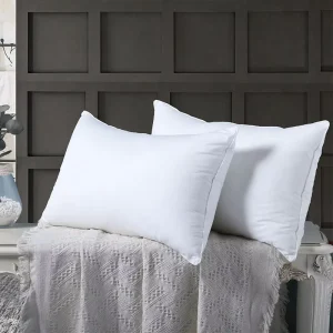 Hotel Grade Blue Edge 100% Cotton Pillow 5 Star Style Soft Support Customizable Bed Pillow