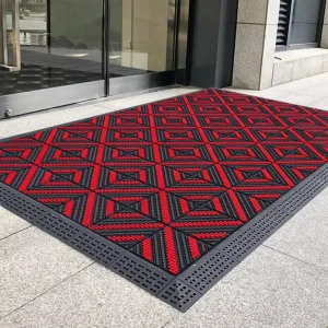 Hotel Grade Outdoor PVC Door Mat Non Slip Entrance Carpet for Home and Commercial Use Waterproof Soil Resistant Doormat