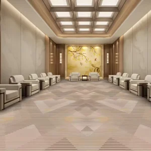 Hotel Guest Room Project Supplier Wall to Wall Polyester Carpet Anti wear Fire Resistant Free Sample Custom Pattern for Trader