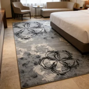 Hotel Hallway Wall to Wall Carpet Nylon Fire Resistant Stain Resistant Custom Pattern for Stockist Bulk Resale