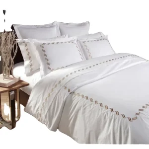 Hotel Home Textile 100% Cotton Embroidery Bedding 4pcs