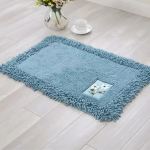 Hotel Home Use Anti Slip Jacquard Bath Rug Cotton Bath Towel Mat Set
