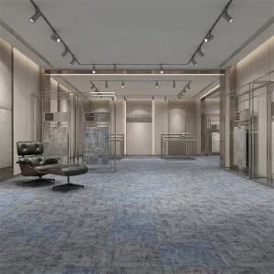 Hotel Hospitality Carpet Tiles OEM Custom Design PP Tufted 50x50cm Stain Resistant CRI CE Flooring Carpet