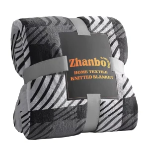 Hotel Hospitality Grade Flannel Blanket Bulk Warm Soft Fleece Bed Throw for Commercial Sourcing GRS Certified