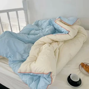 Hotel King Size 100% Cotton Solid Simple Stitching 300tc 4-Piece Home Use Bedding Set