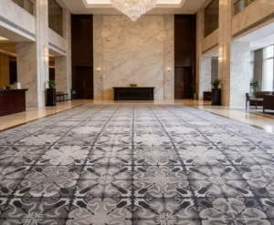 Hotel Lobby Wall-to-Wall Carpet Nylon Fire Resistant Easy Clean Custom Design Factory Direct Supply