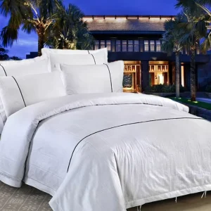 Hotel Luxury 24 Pcs Cotton White Bedding Set Collections