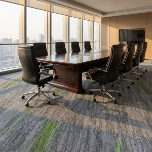 Hotel Office Carpet Tiles Luxury Modern Puzzle Pattern Interlocking Carpet Tiles for Stain Resistant PET Friendly PVC Backing