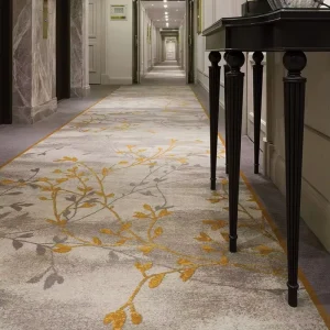 Hotel Printed Nylon Polypropylene Carpet Roll Cut Pile Reversible Washable Anti Static Persian Design Broadloom Factory