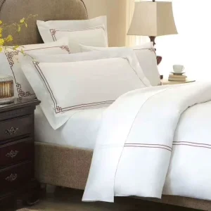 Hotel Quality Cotton Bedding Set 4Pcs White Solid Color Luxury Hotel Collection Duvet Cover Set