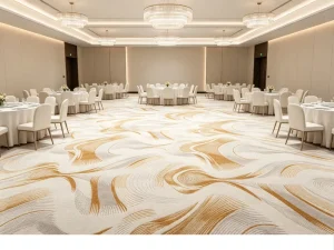 Hotel Refit Contractor Polyester Banquet Carpet Fireproof Anti slip Custom Pattern Free Sample Global Partner