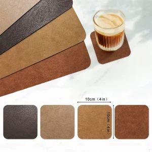 Hotel Restaurant Coaster Leather Place Mats Dining Table Mats Luxury Dining Customised