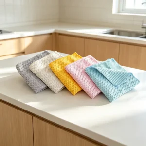 Hotel Restaurant Microfiber Washable Dish Towel Quick Dry Customizable for Kitchen Cleaning