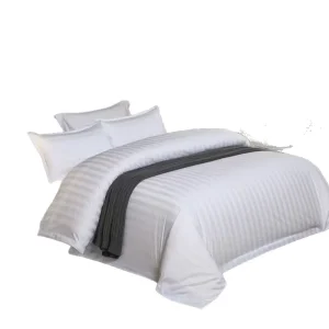 Hotel Satin Stripe Bedding 4 Piece Set Minimalist Style for Homestays Factory Direct Sheet Duvet Cover Pillowcase Hotel Linen