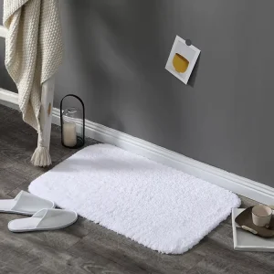 Hotel Solid Color Bath Mat Soft Absorbent Water Non Slip Bathroom Floor Mat