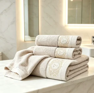 Hotel Supplies Face Hand Bath Hotel Towel Custom Logo Bathroom 100% Cotton 5 Star White Hotel Towels Set