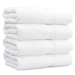 Hotel Supplies Luxury 600gsm 5 Star Hotel Bath Towel Set White Cotton Towels
