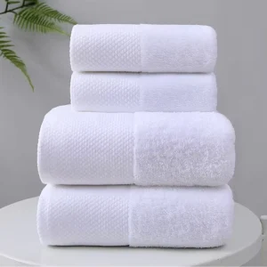 Hotel Towel All Cotton Nonwoven White Absorbent Thickened Printed Logo Available Embroidery Edging Homestay Beauty