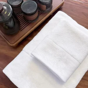 Hotel Towels White Custom logo Bathroom Linen 100% Cotton Face Hand Bath Hotel Towel Set